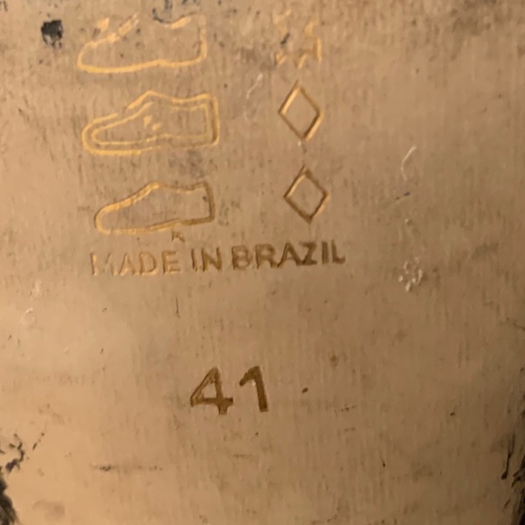 Shiny soft Black real Leather high ankle boots round toe tie-up laces Eu41 US 10 - Picture 8 of 14